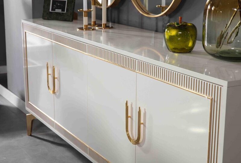 Trend Yemek Odası Takımı Gold (6 Sandalye)