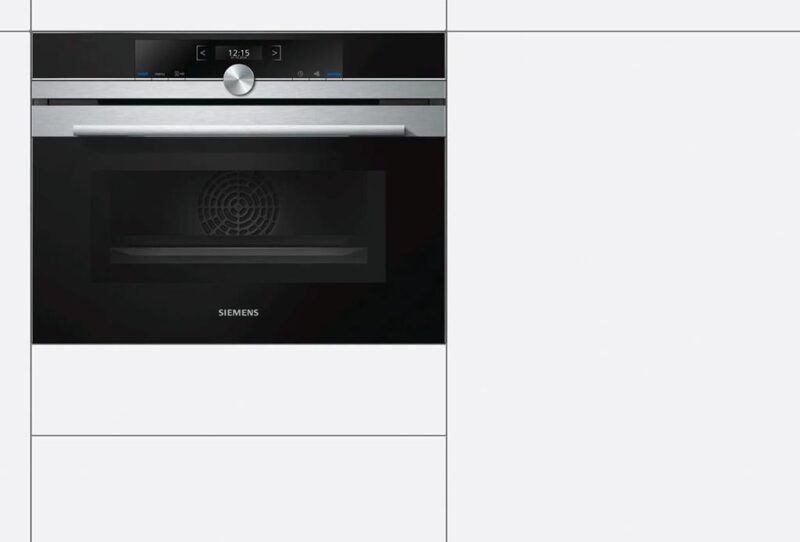 Siemens iQ700 Mikrodalga Fonksiyonlu Kompakt Ankastre Fırın 60 x 45 cm Inox