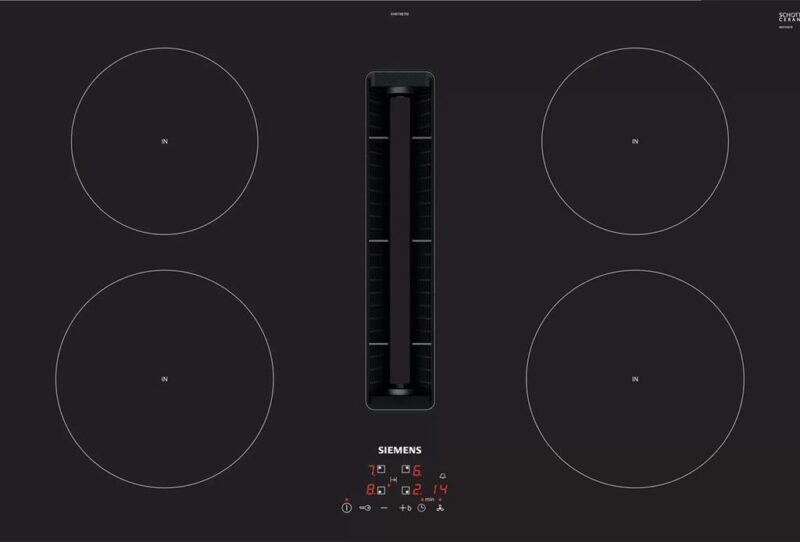 Siemens iQ300 Induction hob with integrated ventilation system 80 cm surface mount without frame