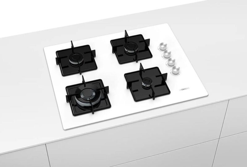 Siemens iQ100 Gazlı Ocak 67 cm Sert cam, Beyaz