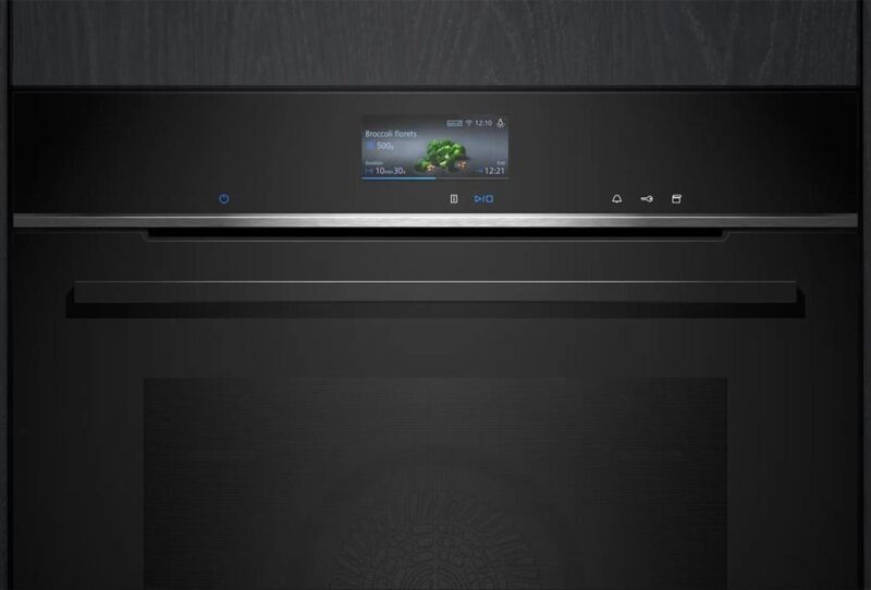 Siemens iQ700 Buhar Destekli Ankastre Fırın 60 x 60 cm Siyah