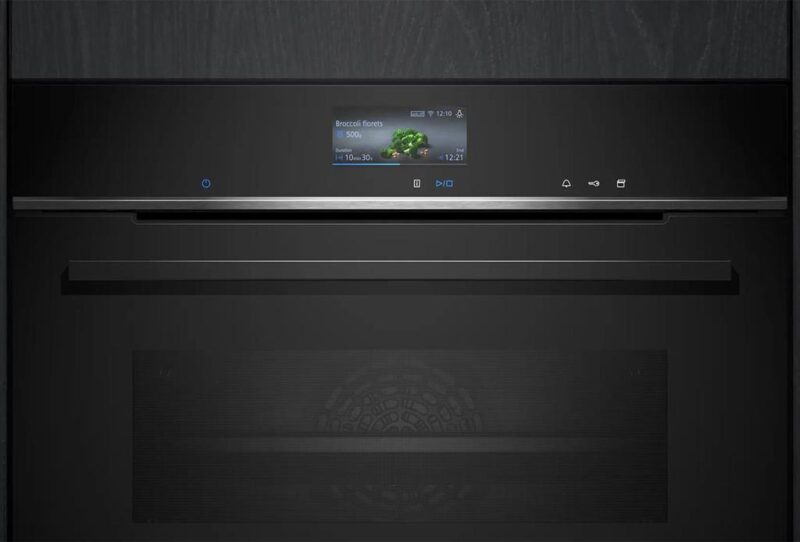 Siemens iQ700 Buharlı Ankastre Fırın 60 x 60 cm Siyah
