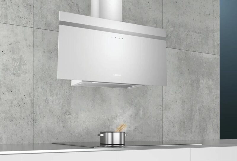Siemens iQ300 Duvar Tipi Davlumbaz 90 cm Beyaz Cam Yüzey