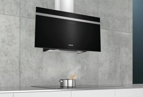 Siemens iQ300 Duvar Tipi Davlumbaz 90 cm Siyah Cam