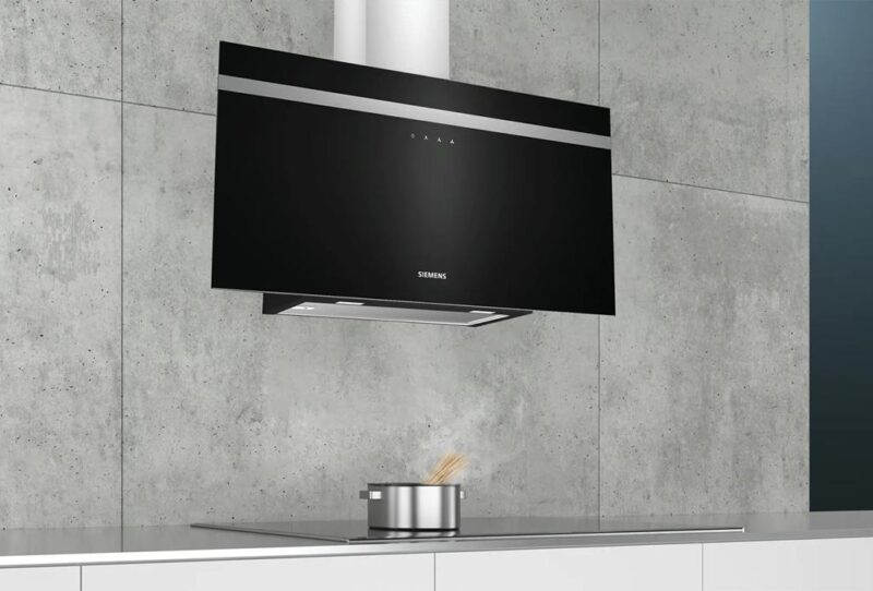 Siemens iQ300 Duvar Tipi Davlumbaz 90 cm Siyah Cam
