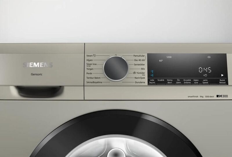 Siemens iQ300 Çamaşır Makinesi 9 kg 1200 dev./dak., Gümüş