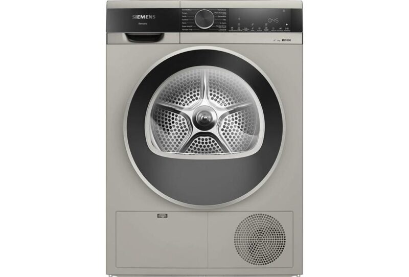 Siemens iQ300 Isı Pompalı Kurutma Makinesi 9 kg Gümüş