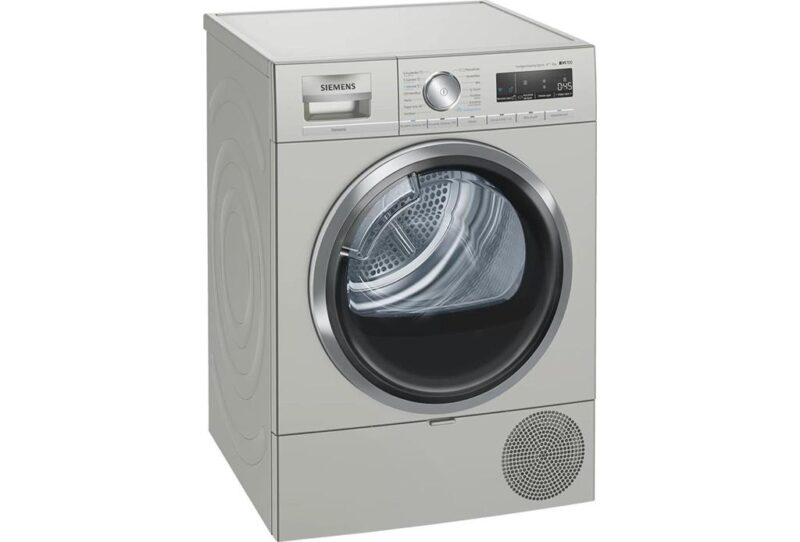 Siemens iQ700 Isı Pompalı Kurutma Makinesi 9 kg Gümüş