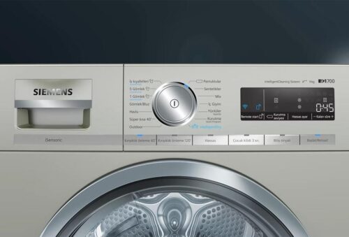 Siemens iQ700 Isı Pompalı Kurutma Makinesi 9 kg Gümüş