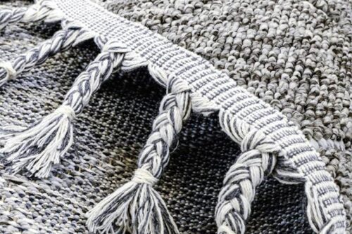 Öğretmenler Halı Dekorenti Bukle 1408 Gri Yuvarlak