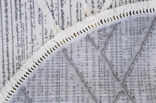 Öğretmenler Halı Dekorenti Step 2204 Gri Yuvarlak