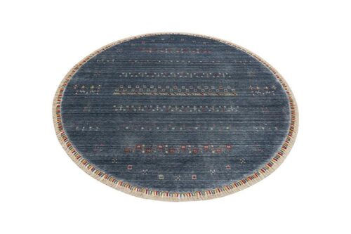Öğretmenler Halı Zara 06 Yuvarlak Blue