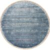 Öğretmenler Halı Zara 06 Yuvarlak Blue