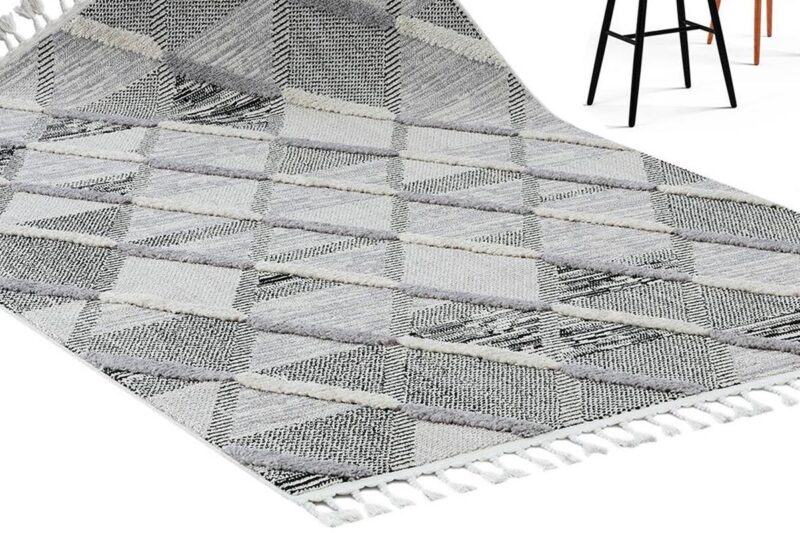 Öğretmenler Halı - EMP Bilbao Mojave Modern İskandinav Saçaklı Geometrik