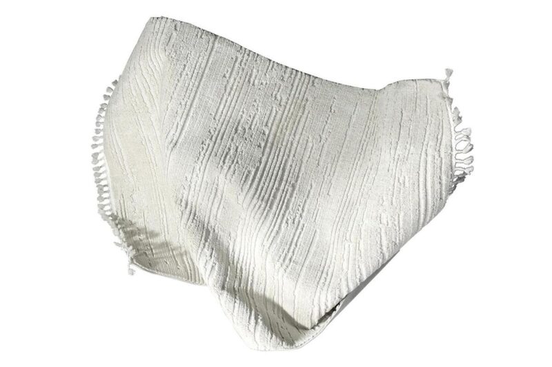 Öğretmenler Halı - EMP Bilbao White Swan Saçaklı Çizgi Desenli Krem