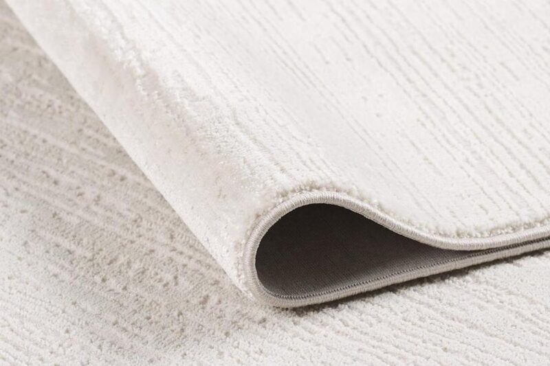 Öğretmenler Halı - EMP Gemma Pure White Saçaklı Modern Tozumaz