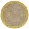 Öğretmenler Halı - EMP Misha Yellow Jüt Sarı Hasır Daire Halı