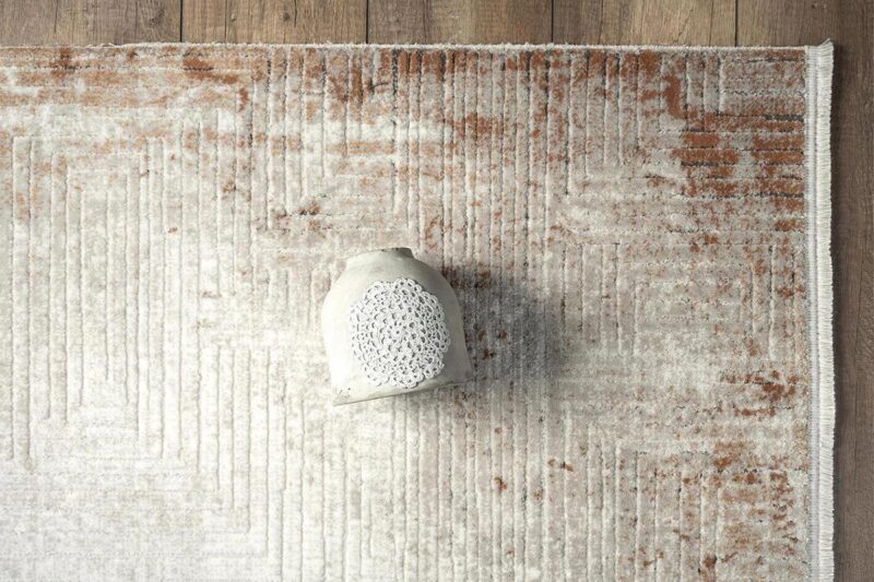 Öğretmenler Halı - EMP Pena Macaroon Geometrik Desenli Modern Halı