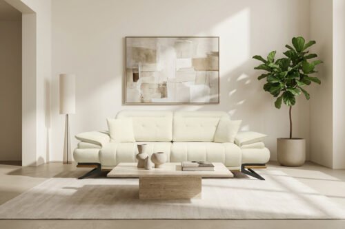 Lüx Bianca Üçlü Koltuk